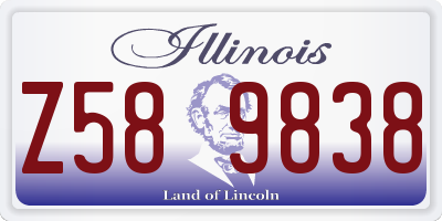IL license plate Z589838
