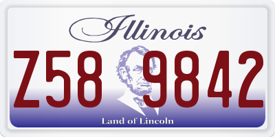 IL license plate Z589842