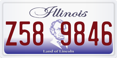 IL license plate Z589846