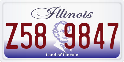 IL license plate Z589847