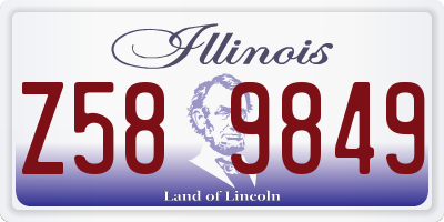 IL license plate Z589849