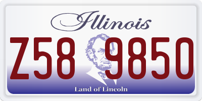 IL license plate Z589850