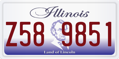 IL license plate Z589851