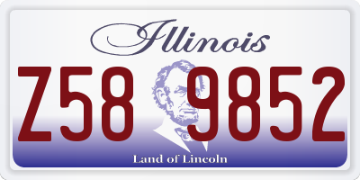 IL license plate Z589852