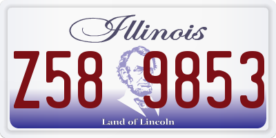 IL license plate Z589853
