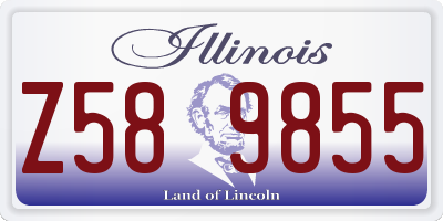 IL license plate Z589855