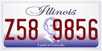 IL license plate Z589856