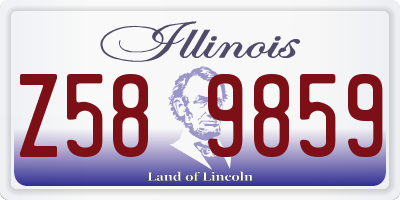 IL license plate Z589859