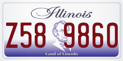 IL license plate Z589860