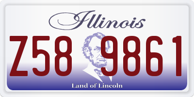 IL license plate Z589861