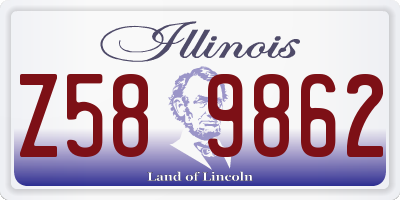 IL license plate Z589862
