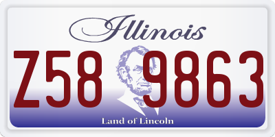 IL license plate Z589863