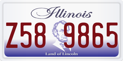 IL license plate Z589865