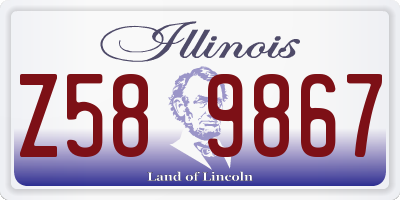 IL license plate Z589867