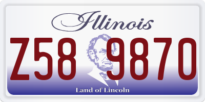 IL license plate Z589870