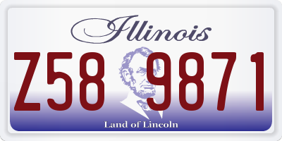 IL license plate Z589871