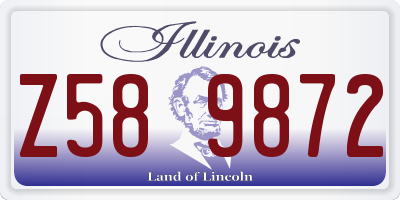 IL license plate Z589872