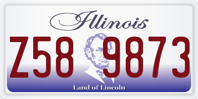 IL license plate Z589873