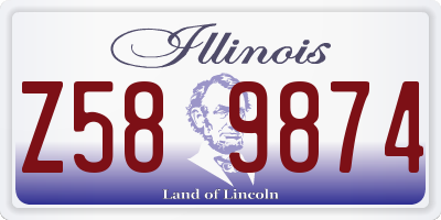 IL license plate Z589874