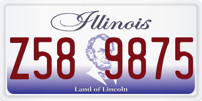 IL license plate Z589875
