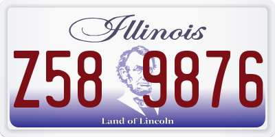 IL license plate Z589876