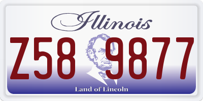 IL license plate Z589877