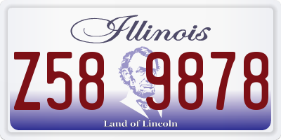 IL license plate Z589878