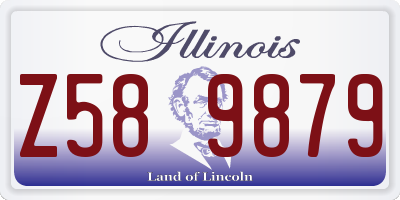 IL license plate Z589879