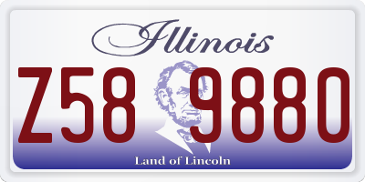 IL license plate Z589880