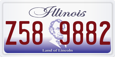 IL license plate Z589882