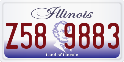 IL license plate Z589883