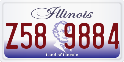 IL license plate Z589884
