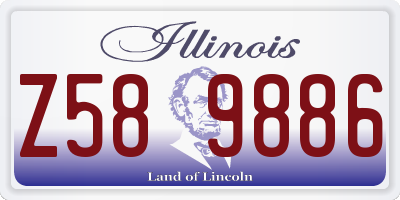 IL license plate Z589886