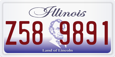 IL license plate Z589891