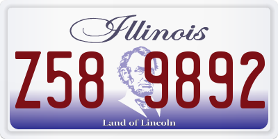 IL license plate Z589892