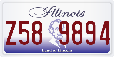 IL license plate Z589894