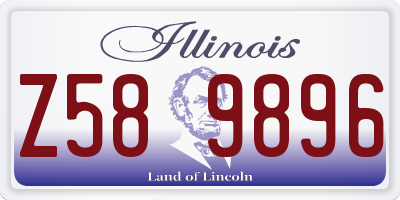 IL license plate Z589896