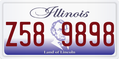 IL license plate Z589898
