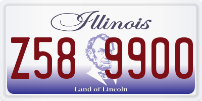 IL license plate Z589900