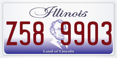 IL license plate Z589903
