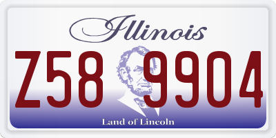 IL license plate Z589904