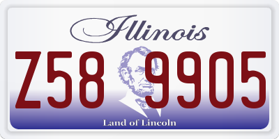 IL license plate Z589905