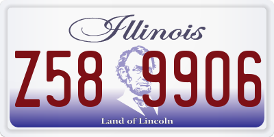 IL license plate Z589906
