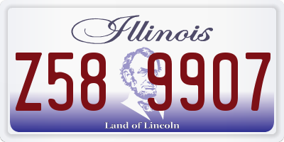 IL license plate Z589907