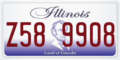 IL license plate Z589908