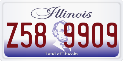 IL license plate Z589909