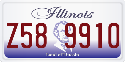 IL license plate Z589910