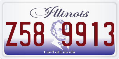 IL license plate Z589913