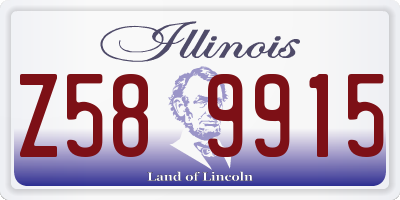 IL license plate Z589915
