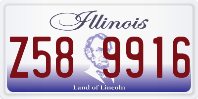 IL license plate Z589916